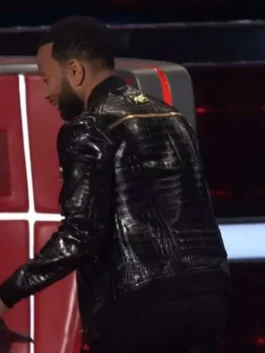 The Voice John Legend Black Leather Jacket
