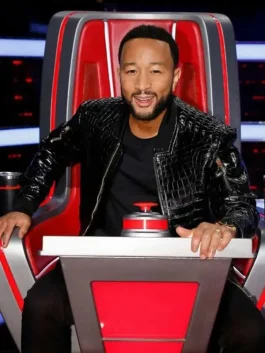 The Voice John Legend Black Leather Jacket