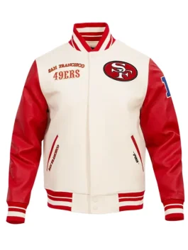 49ers Classic Varsity Jacket White Edition