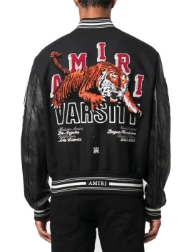 Amiri jacket mens varsity tiger back design