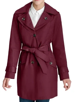 Avery Grafton Burgundy Coat from The Equalizer series