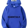 Blue Essentials Hoodie for men casual street style look