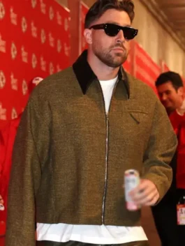 Chiefs Buccaneers Game Jacket inspired by Travis Kelce, warm, comfy and trendy wear.