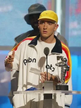 Eminem PnB Nation white jacket for a bold concert style look.