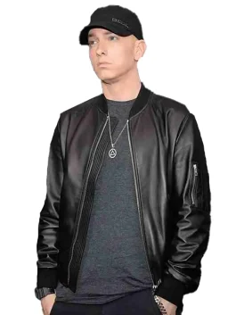 Eminem leather jacket outfit