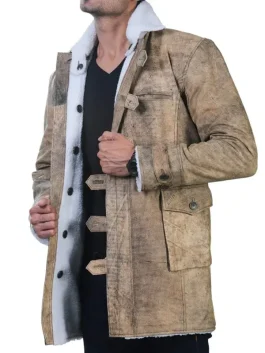 Men’s Bane Winter Shearling Coat from The Dark Knight Film