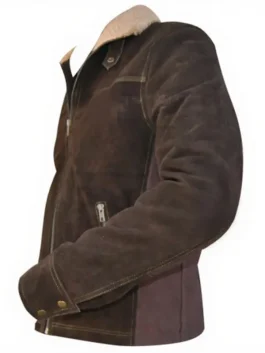 Rick Grimes Season 5 leather jacket side view detailed look