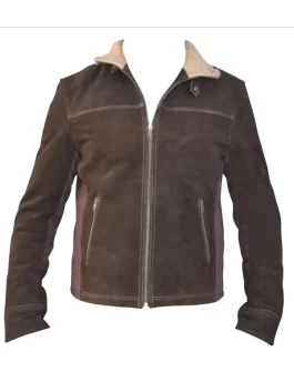 Rick Grimes The Walking Dead brown shearling collar jacket