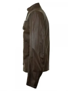 Stylish brown Star Wars TFA Han Solo Leather Jacket perfect for fans who love bold and classic outfits.