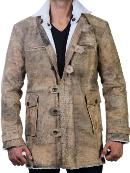 The Dark Knight Rises Bane Shearling Coat for Men Cosplay