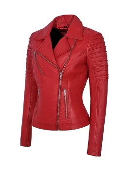 womens-red-leather-biker-jacket