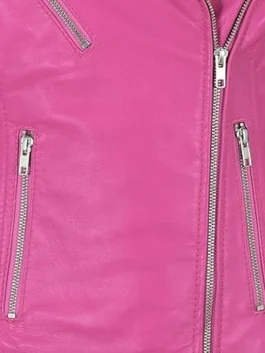 womens-pink-leather-biker-jacket