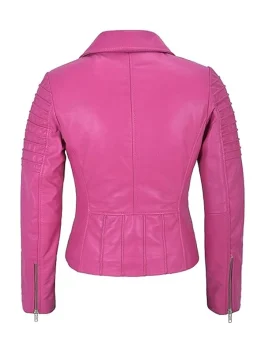 womens-pink-leather-biker-jacket