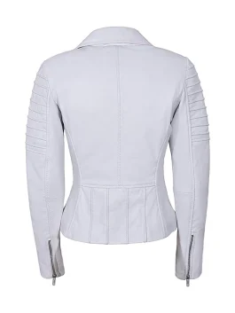 white-leather-biker-jacket​
