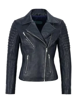 womens-navy-leather-biker-jacket