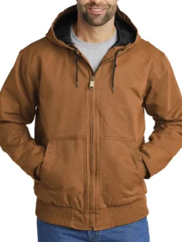 Fanum AMP YouTuber brown jacket street style. Fanum brown streetwear jacket with a cap, perfect for a casual look.