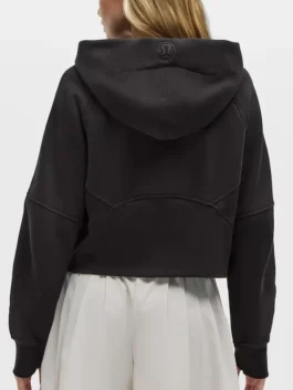 Back view of the black lululemon x NFL women’s oversized scuba hoodie for the Jacksonville Jaguars.