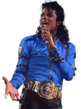 Classical Michael Jackson’s 1988 Concert Bad World Tour Blue Jacket