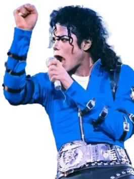 Classical Michael Jackson’s 1988 Concert Bad World Tour Blue Jacket