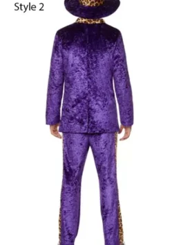 Back view of the Slickback Costume showing the tailored fit and long coat tail.