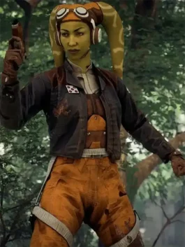 A tailored Hera Syndulla Jacket for women featuring a bold brown color and flight-ready design.