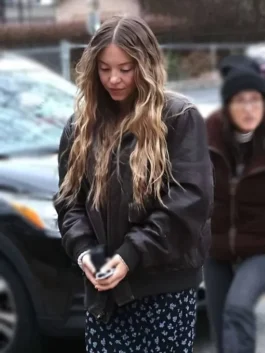 Buy Sydney Sweeney The Housemaid jacket inspired by this oversized Millie Calloway look, featuring a classic collar and deep front pockets.