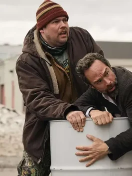 Remy Bouchard wearing a classic brown cotton jacket from the 2024 series.