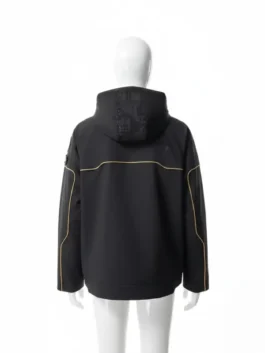 Back view of the Destiny 2 The Final Shape Salvation's Edge Jacket on a white mannequin. Raid Jacket Destiny 2.