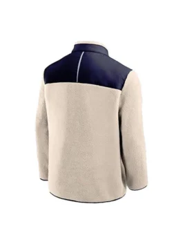 Milano Cortina Olympics fleece Jacket showcasing a polished, weighted textile drape and high-definition event branding.