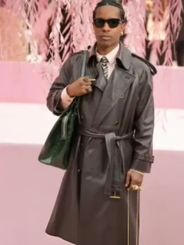 Full styling view of the A$AP Rocky Spring 2026 Couture Trench Coat at America Jackets