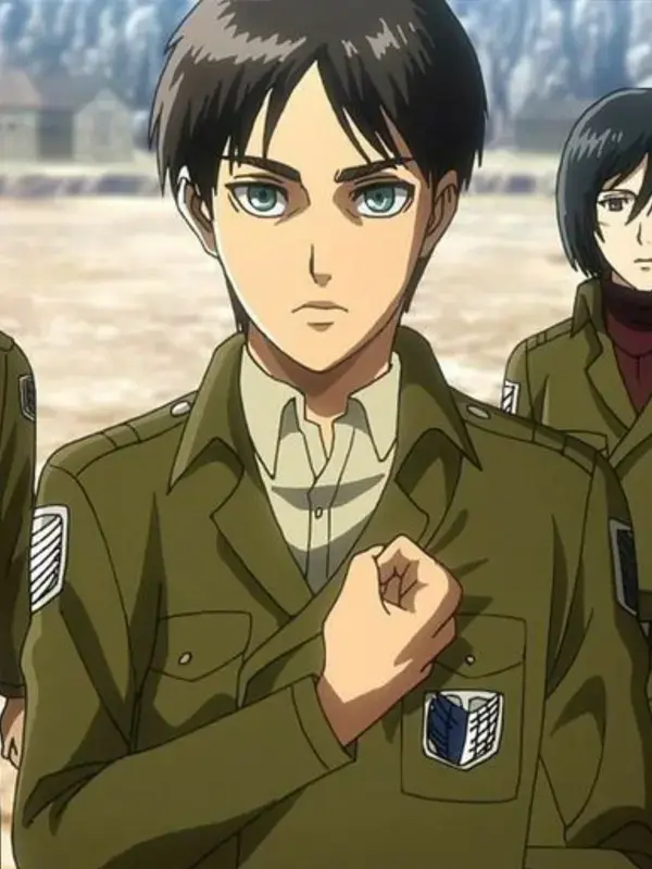 Eren Jaeger Green Coat with a versatile long-line design and heritage-inspired utility details.