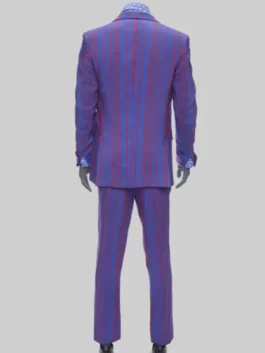 Austin Power Pinstripe Suit back profile by America Jackets.