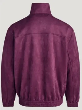 Chinese New Year Dark Purple Jacket showcasing a polished silk-blend finish and a high-end profile for a modern, elegant fashion statement.