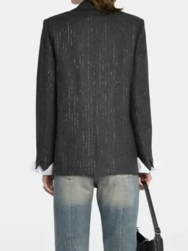 Kelli Giddish Pinstripe Blazer AJ