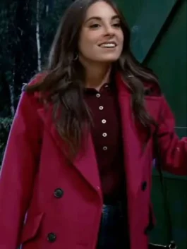 Kristen Vaganos Pink Peacoat front-view by America Jackets.