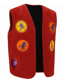 Luche J Red Vest full front-view by America Jackets.