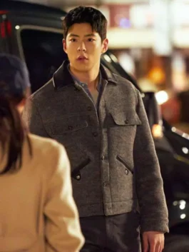 Kim Seon-ho Grey Jacket front view by America Jackets.