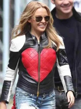 Love Heart Leather Jacket showcasing a unique sculptural heart silhouette and high-contrast scarlet and onyx tones.