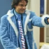 Luche Baby Blue Fur Coat front display by America Jackets.