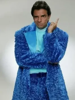 Luche Blue Fur Suit complete front view by America Jackets.
