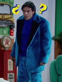 Luche Blue Fur Suit detailed tailoring by America Jackets.