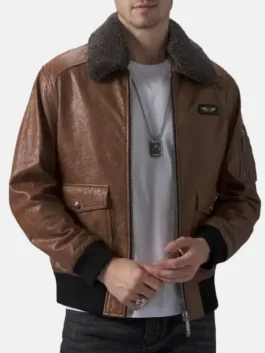 Brown Leather Flight Jacket Jackets