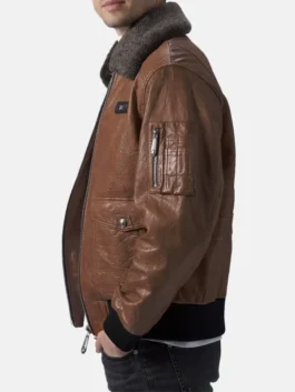 Brown Leather Flight Jacket Jackets