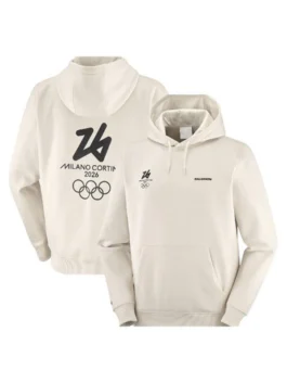 Milano Cortina 2026 Olympics Hoodie featuring a classic Italian-inspired design and high-quality hardware for a standout professional profile.