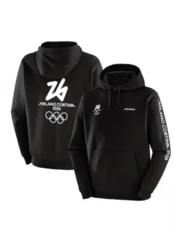 Milano Cortina 2026 Olympics Hoodie for men featuring an iconic tri-color palette and a premium finish for a high-energy fashion statement.