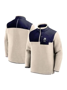 Milano Cortina Olympics fleece Jacket featuring a sleek Italian-inspired colorway and a premium finish for a high-energy look.