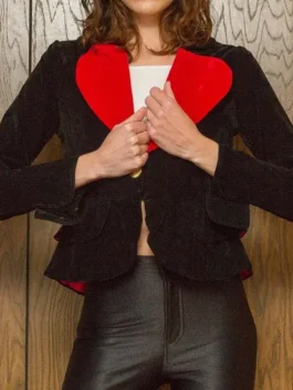 Red Heart Black Velvet Blazer AJ
