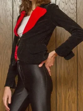 Red Heart Black Velvet Blazer LF