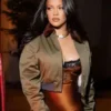 Rihanna Green Cropped Jacket AJ