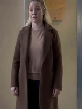 Sarah Sleepwalker Brown Coat featuring a premium mahogany finish and a high-status tailored silhouette for a cinematic look.